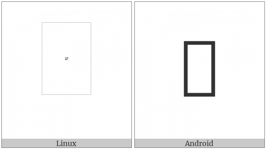 Tangut Component-082 on various operating systems