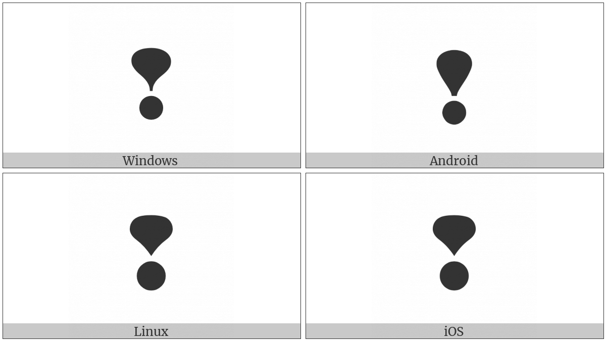 Heavy Exclamation Mark Ornament on various operating systems