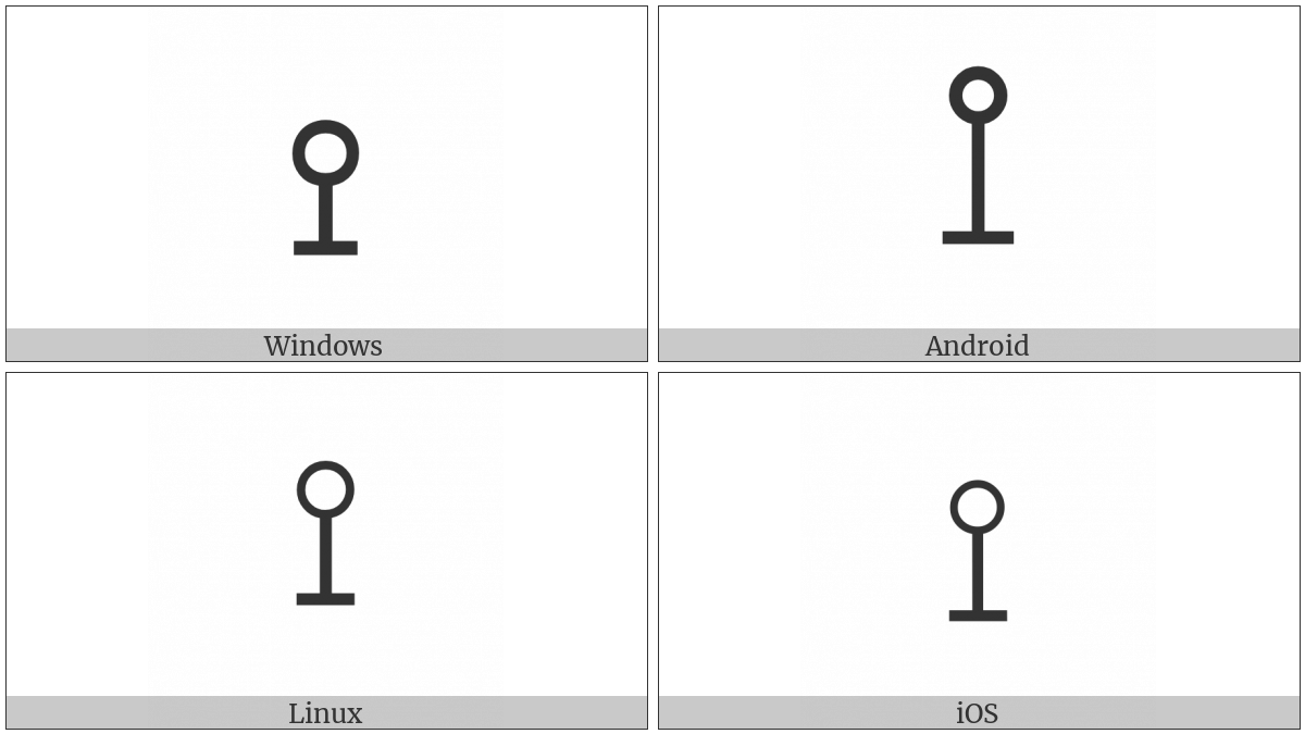 Up Tack With Circle Above on various operating systems