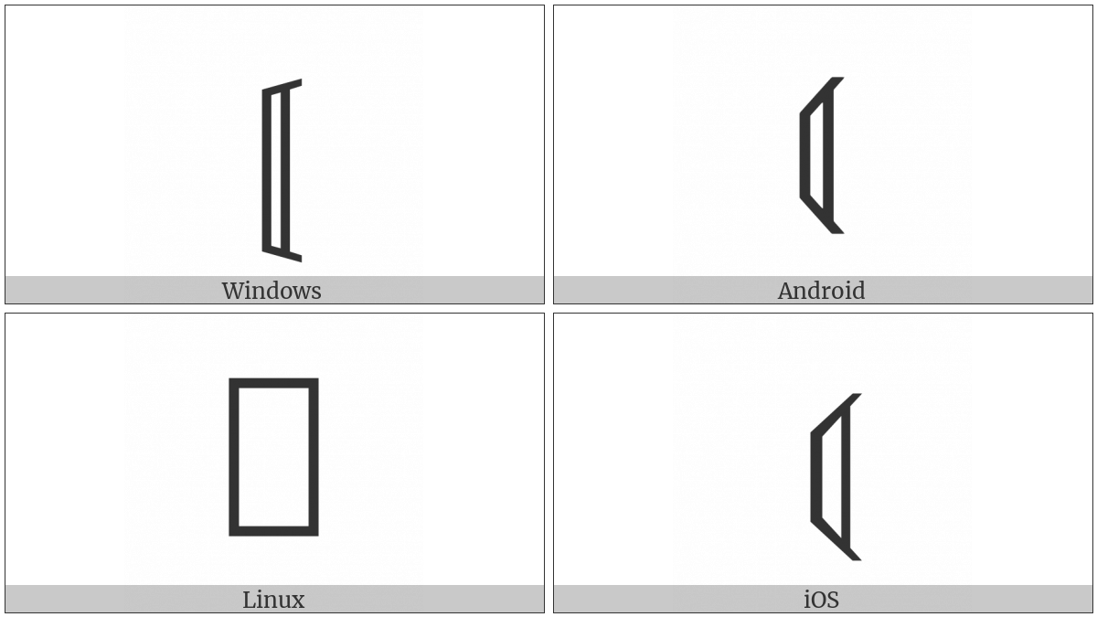 Mathematical Left White Tortoise Shell Bracket on various operating systems