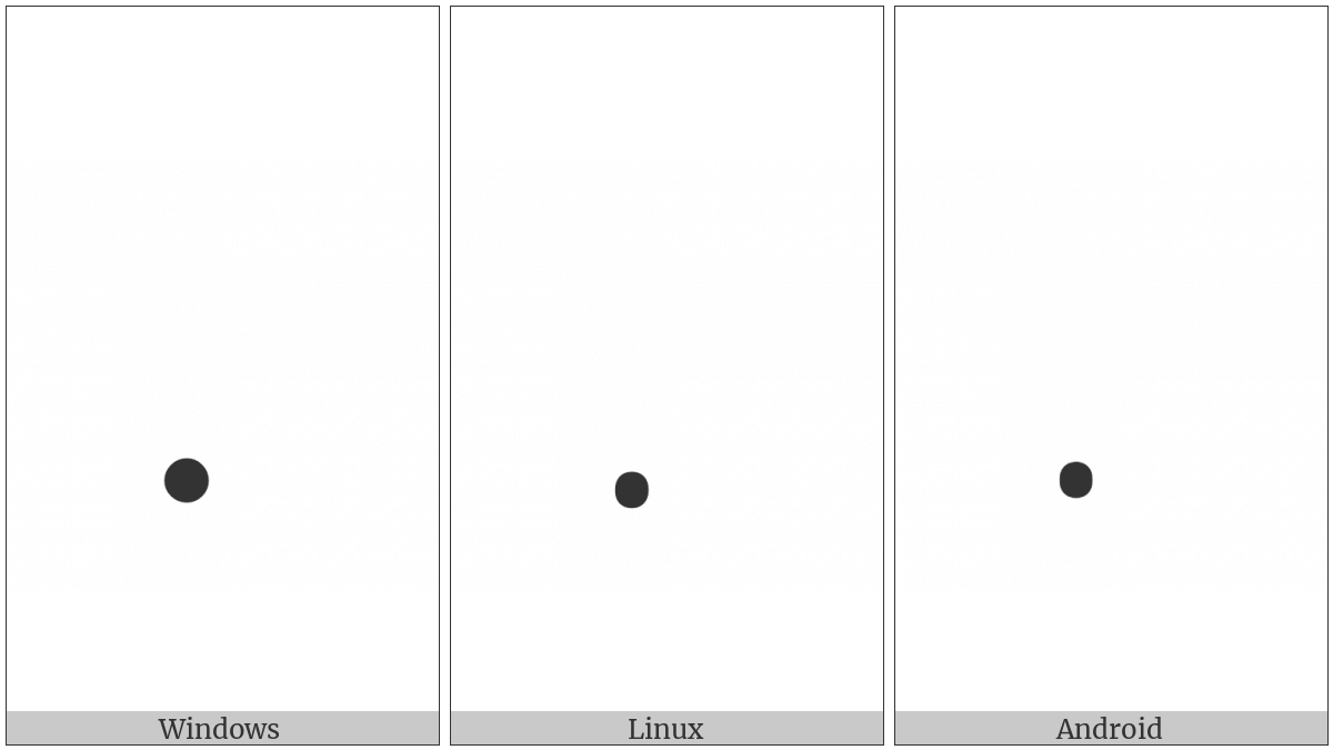 Braille Pattern Dots-7 on various operating systems