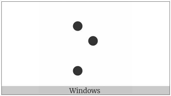 Braille Pattern Dots-157 on various operating systems