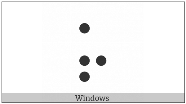 Braille Pattern Dots-1367 on various operating systems