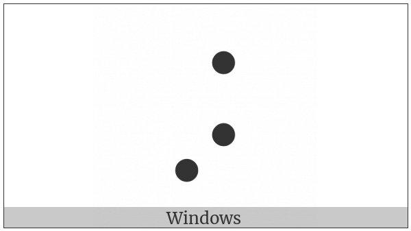 Braille Pattern Dots-467 on various operating systems