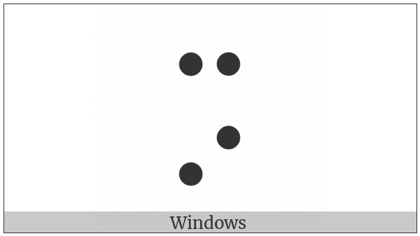 Braille Pattern Dots-1467 on various operating systems