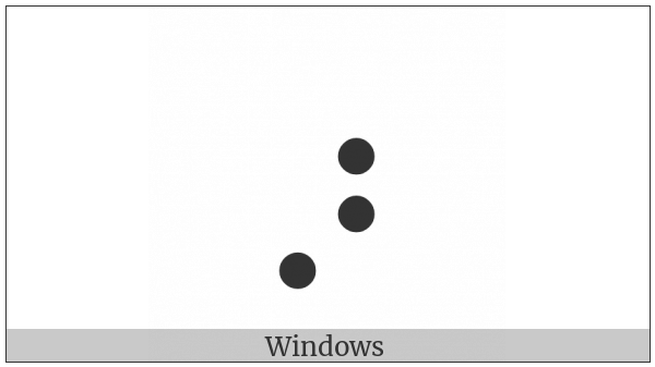 Braille Pattern Dots-567 on various operating systems