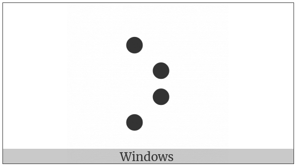 Braille Pattern Dots-1567 on various operating systems