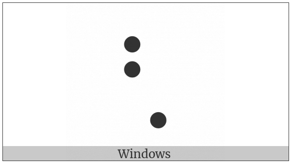 Braille Pattern Dots-128 on various operating systems