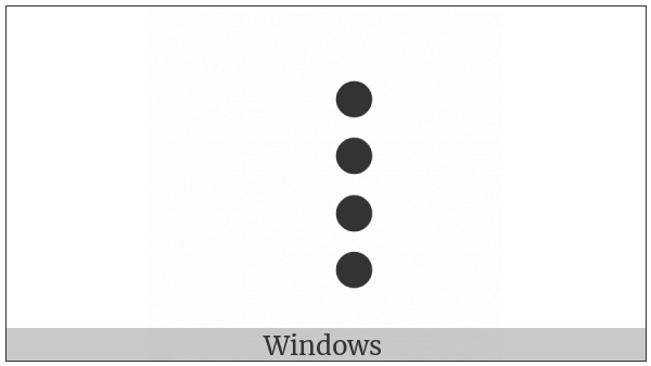 Braille Pattern Dots-4568 on various operating systems