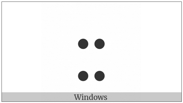 Braille Pattern Dots-2578 on various operating systems