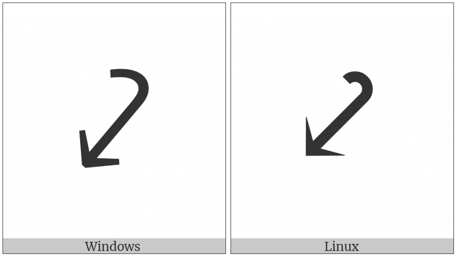 South West Arrow With Hook on various operating systems