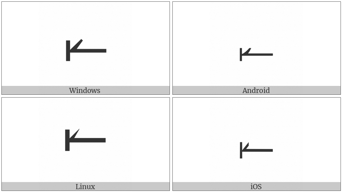 Leftwards Harpoon With Barb Up To Bar on various operating systems