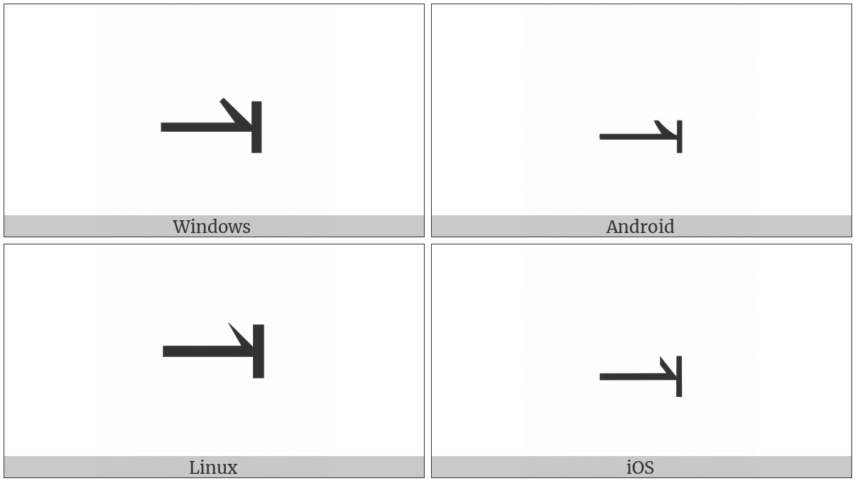 Rightwards Harpoon With Barb Up To Bar on various operating systems