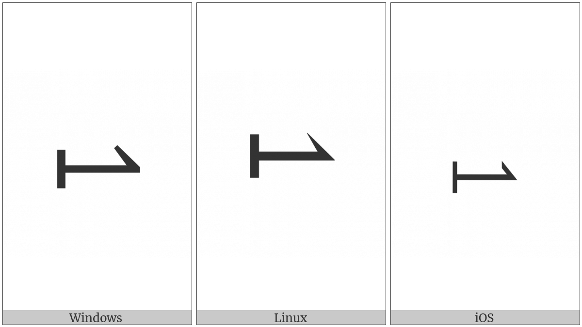 Rightwards Harpoon With Barb Up From Bar on various operating systems