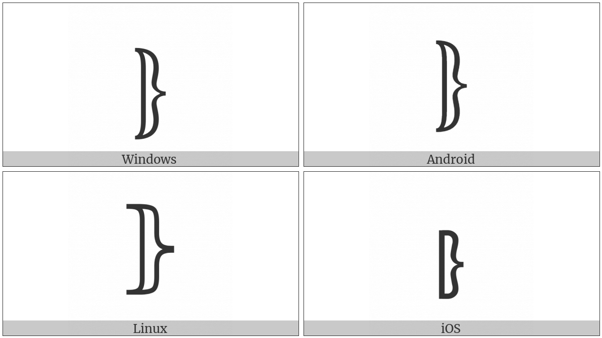 RIGHT WHITE CURLY BRACKET