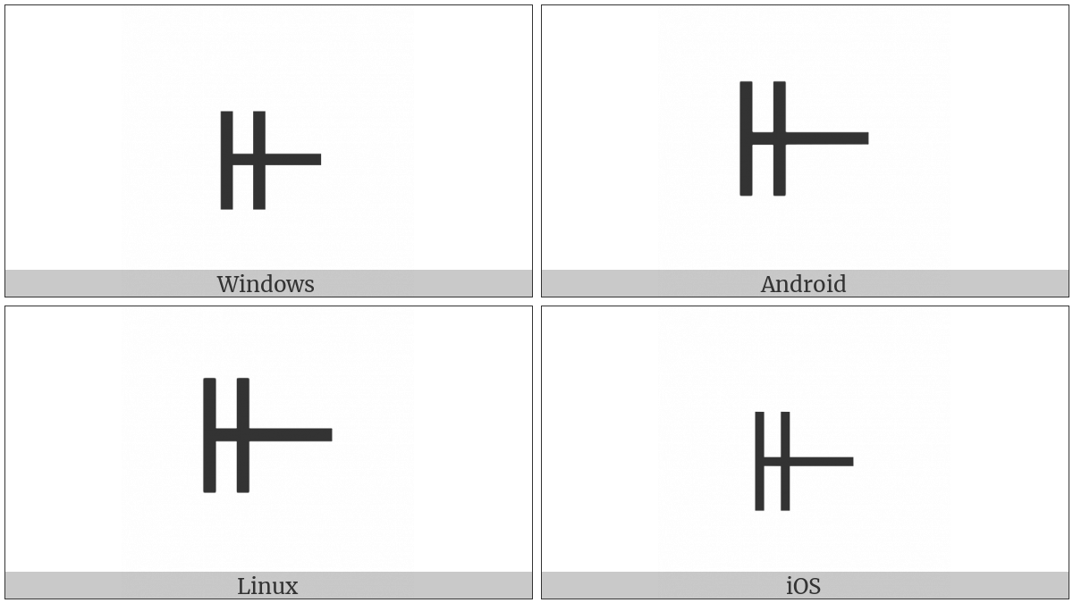 Long Dash From Left Member Of Double Vertical on various operating systems