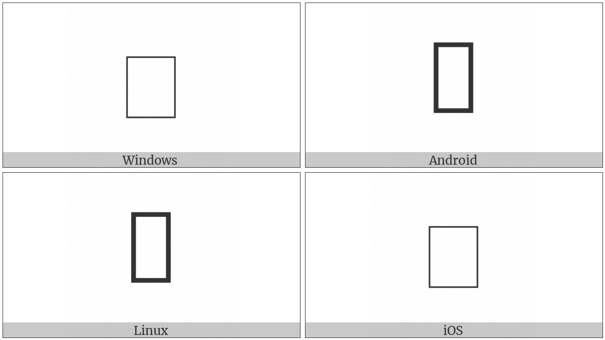 Hentaigana Letter A-3 on various operating systems