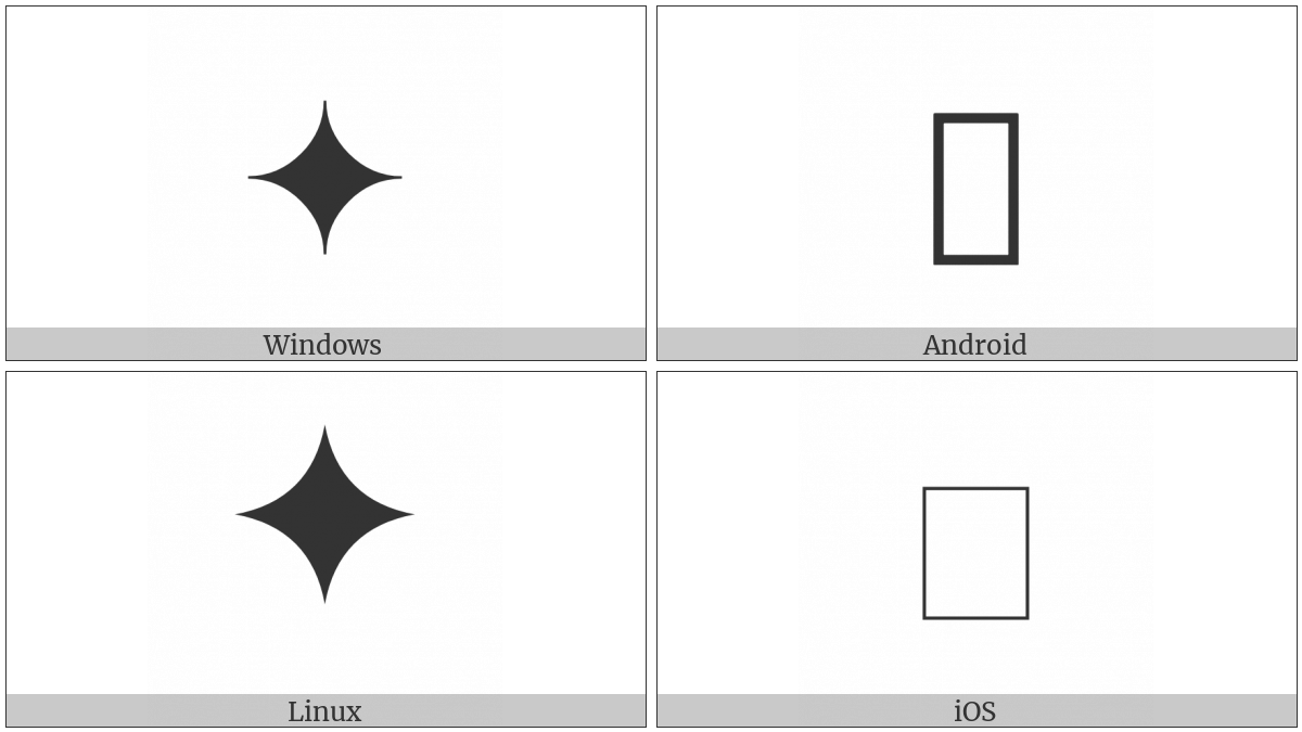 Light Four Pointed Black Cusp on various operating systems