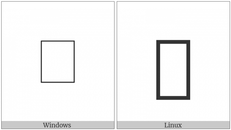 Duployan Affix Right Horizontal Secant on various operating systems