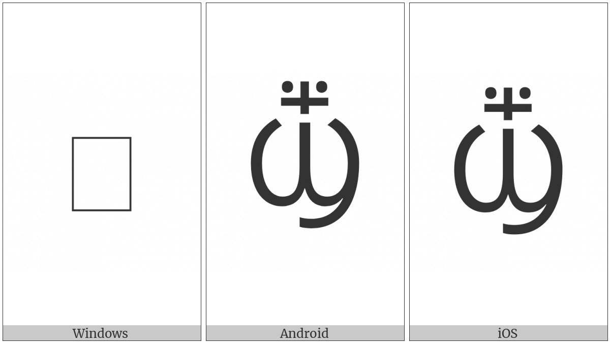 Coptic Capital Letter Crossed Shei on various operating systems