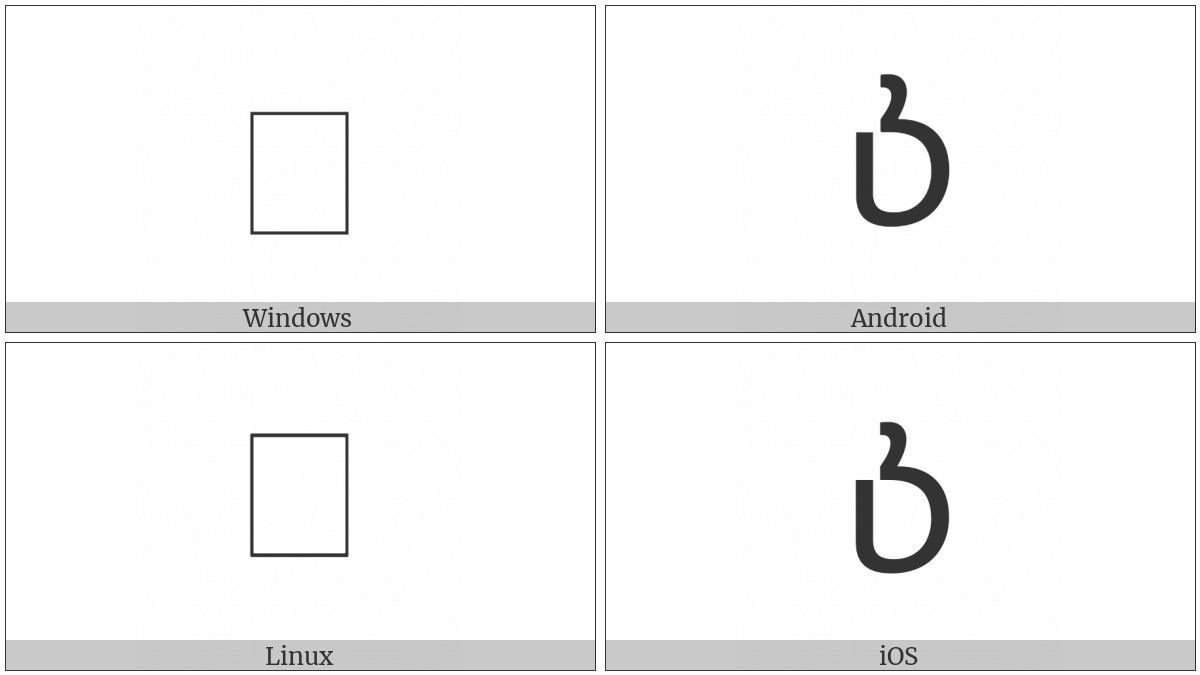 Coptic Small Letter Bohairic Khei on various operating systems