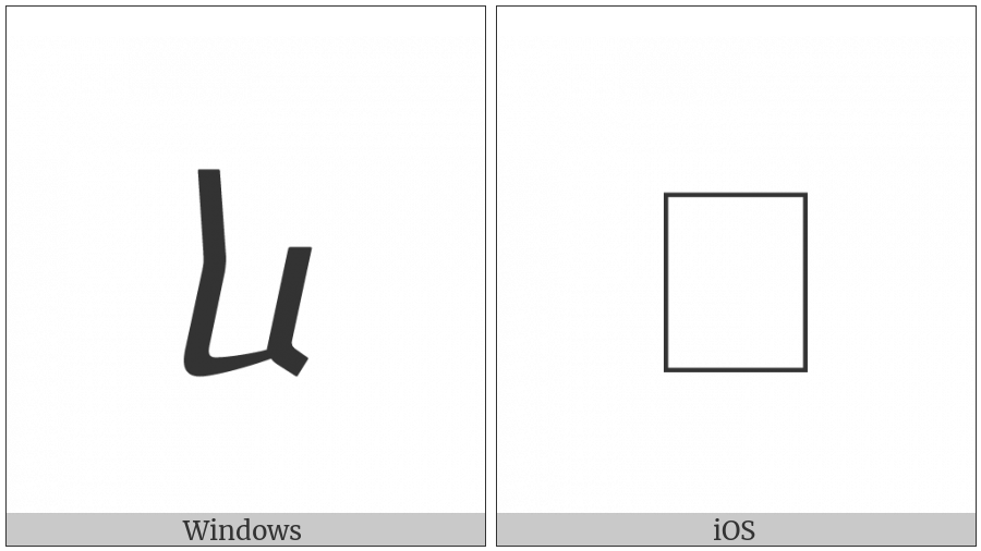 Georgian Small Letter San on various operating systems