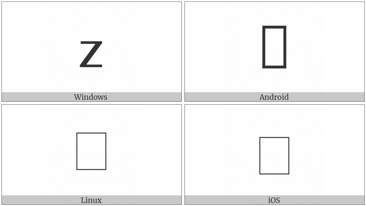 Georgian Small Letter Aen on various operating systems