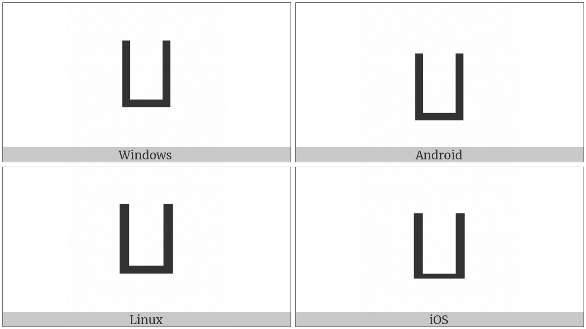 Tifinagh Letter Yaw on various operating systems