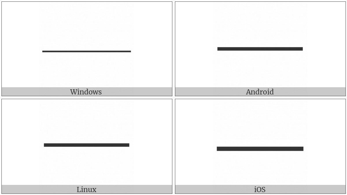 Two-Em Dash on various operating systems