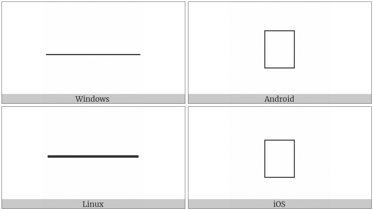 Three-Em Dash on various operating systems