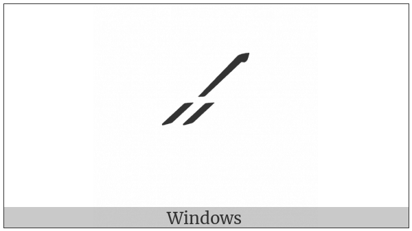 Byzantine Musical Symbol Dyo on various operating systems