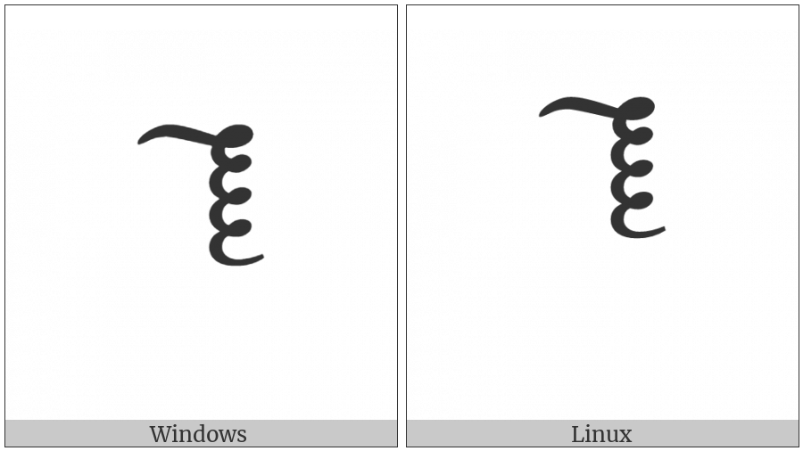 Byzantine Musical Symbol Tromikon Archaion on various operating systems