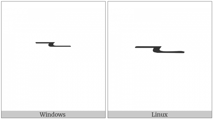 Byzantine Musical Symbol Paraklitiki Neo on various operating systems