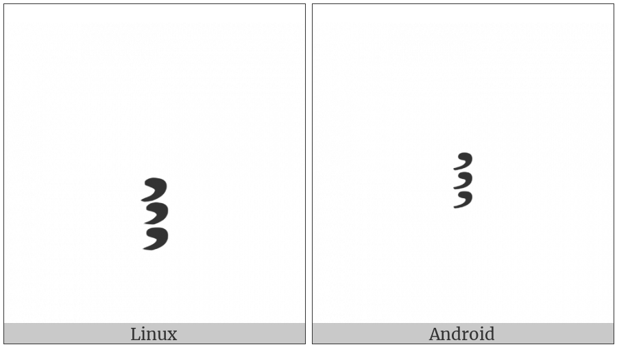 Byzantine Musical Symbol Katavasma on various operating systems