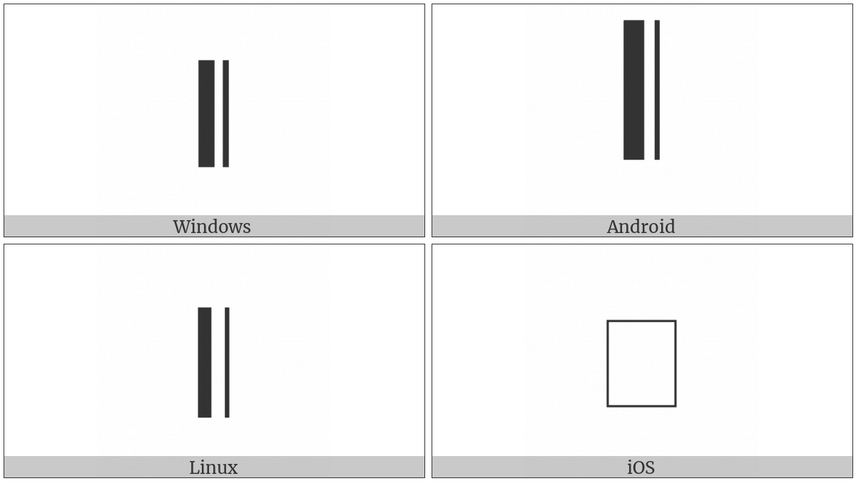 Musical Symbol Reverse Final Barline on various operating systems