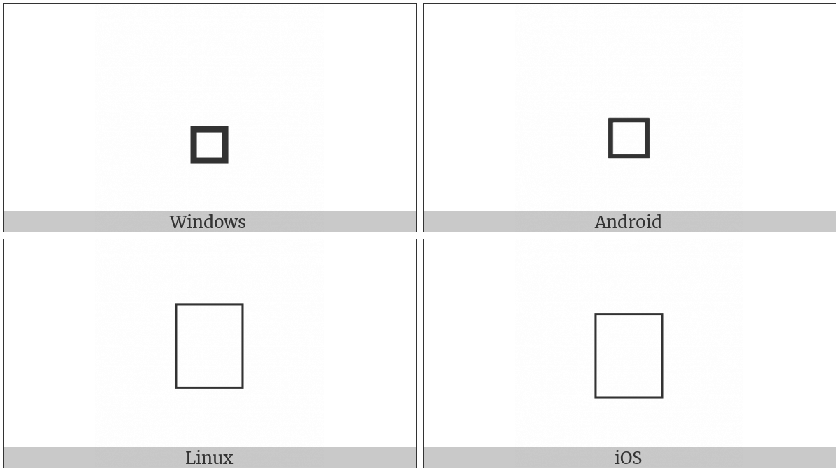 Musical Symbol Square Notehead White on various operating systems