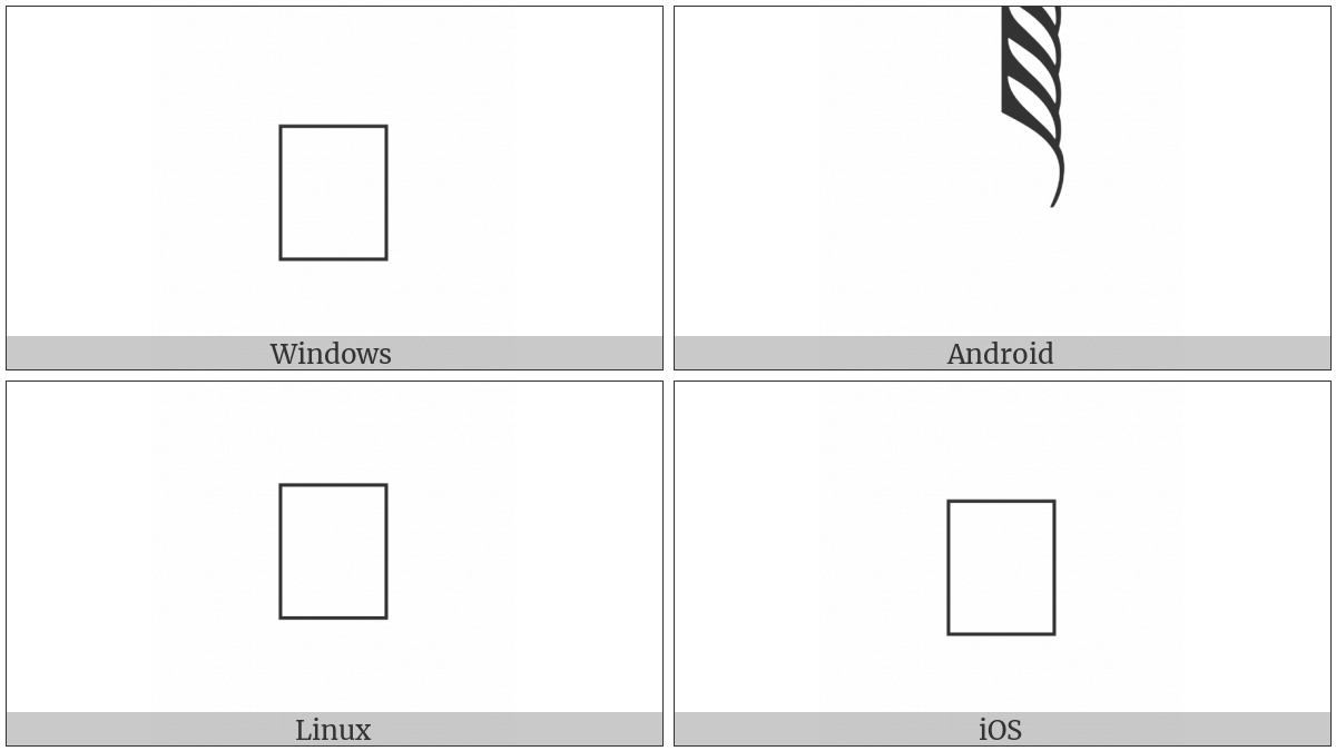 Musical Symbol Combining Flag-5 on various operating systems