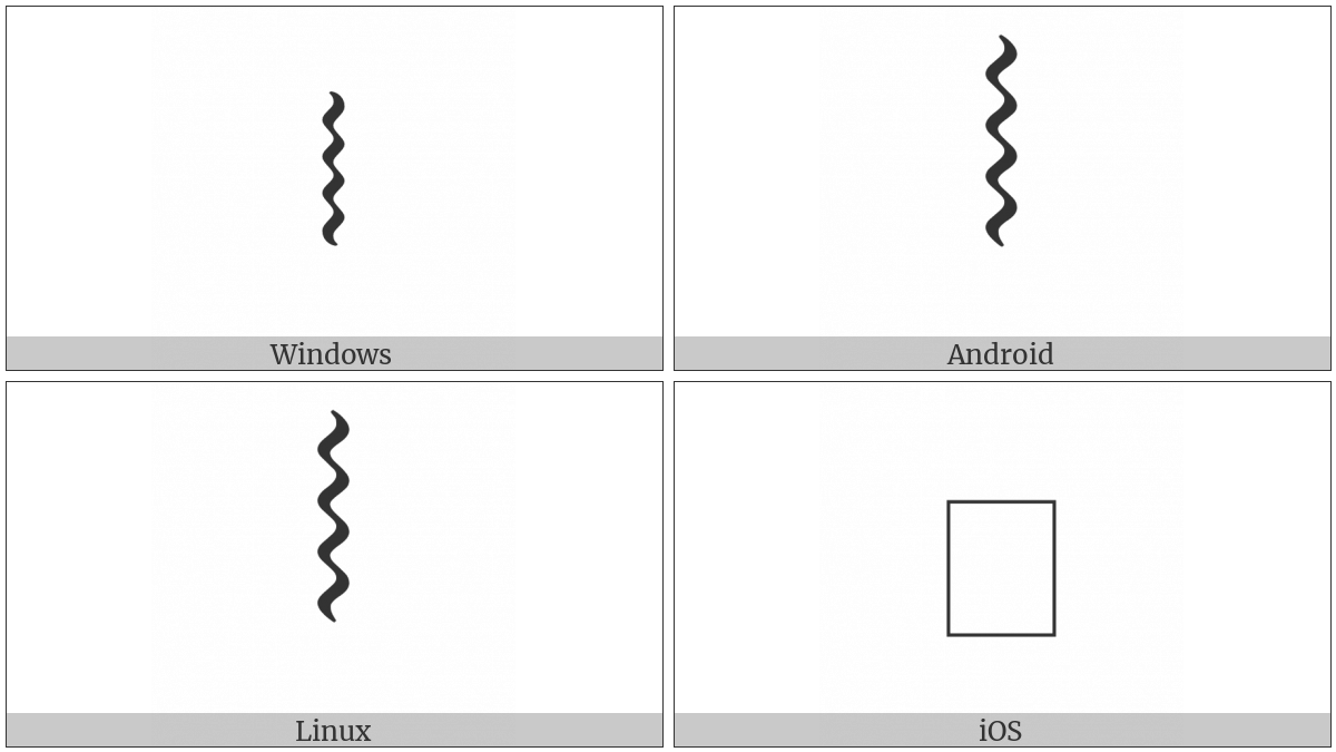 Musical Symbol Arpeggiato Up on various operating systems