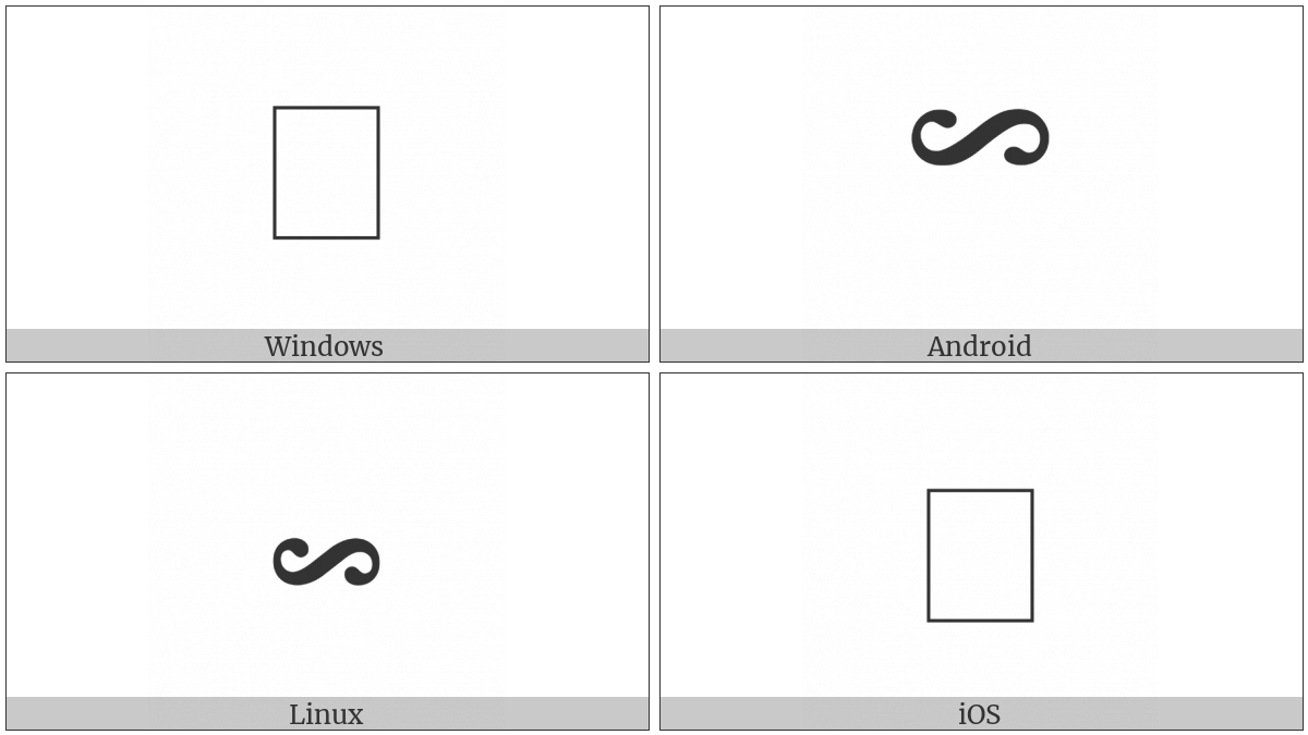 Musical Symbol Inverted Turn on various operating systems