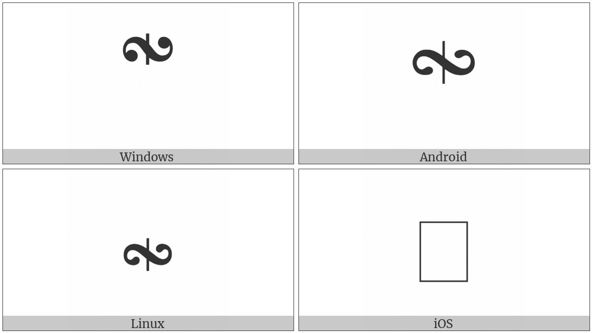 Musical Symbol Turn Slash on various operating systems