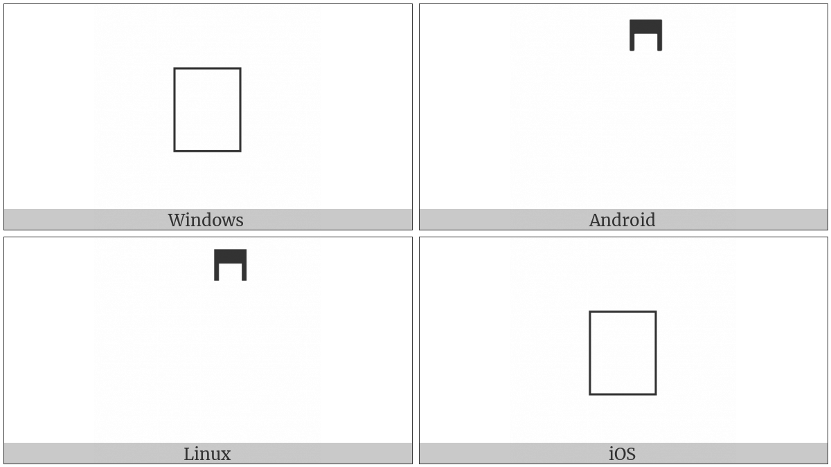 Musical Symbol Combining Down Bow on various operating systems