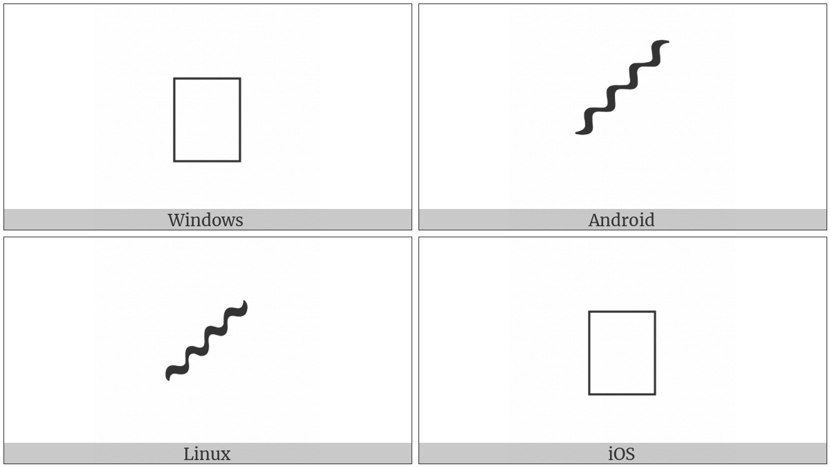 Musical Symbol Glissando Up on various operating systems