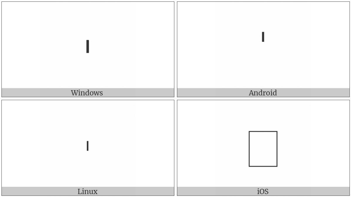 Musical Symbol Semibrevis Rest on various operating systems