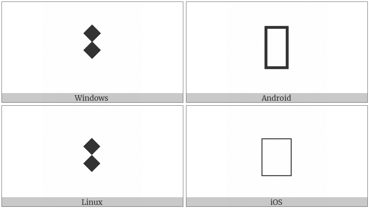 Musical Symbol Kievan Whole Note on various operating systems