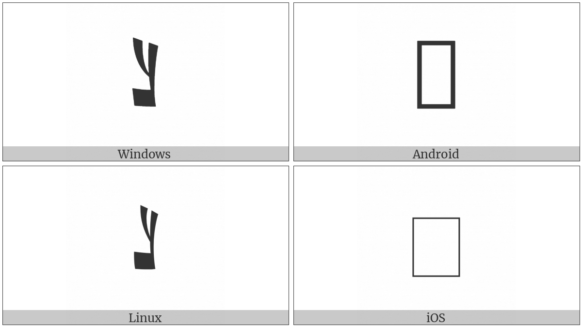 Musical Symbol Kievan Eighth Note Stem Up on various operating systems