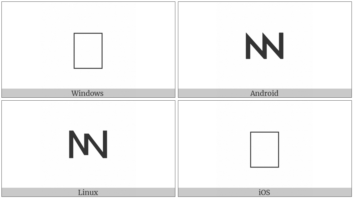 Greek Vocal Notation Symbol-11 on various operating systems