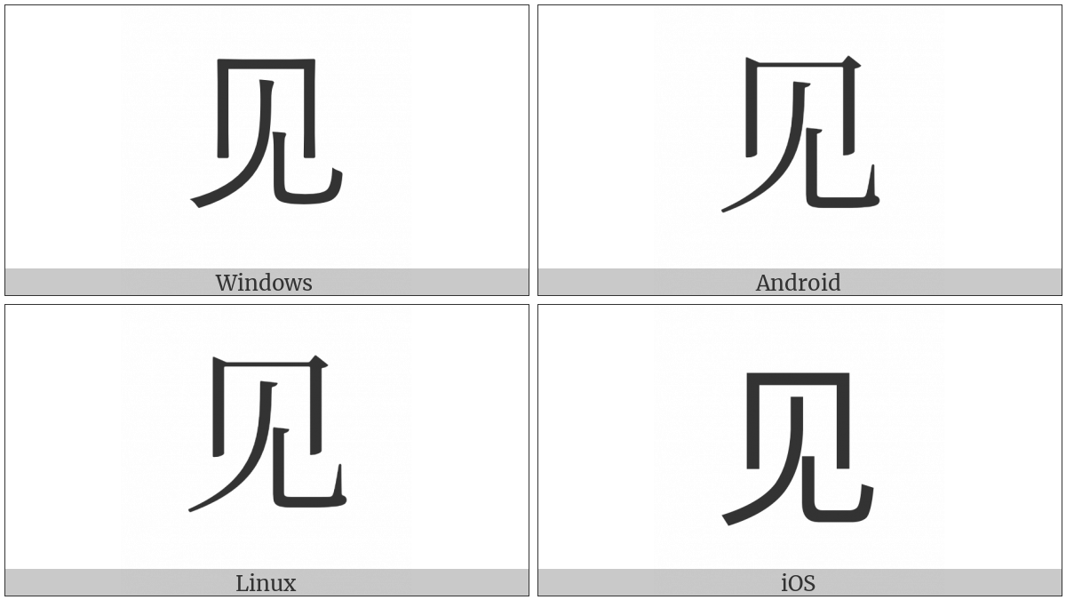 Cjk Radical C-Simplified See on various operating systems