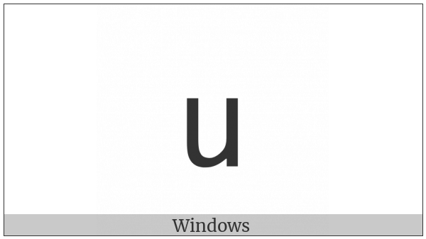 Mathematical Sans-Serif Small U on various operating systems