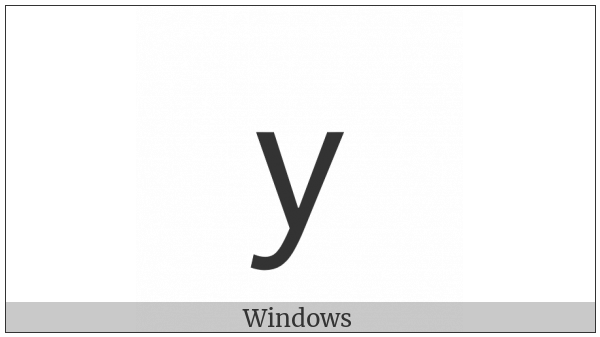 Mathematical Sans-Serif Small Y on various operating systems