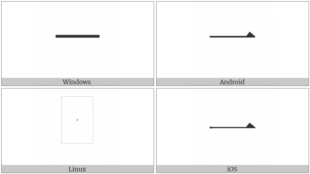 Kangxi Radical One on various operating systems